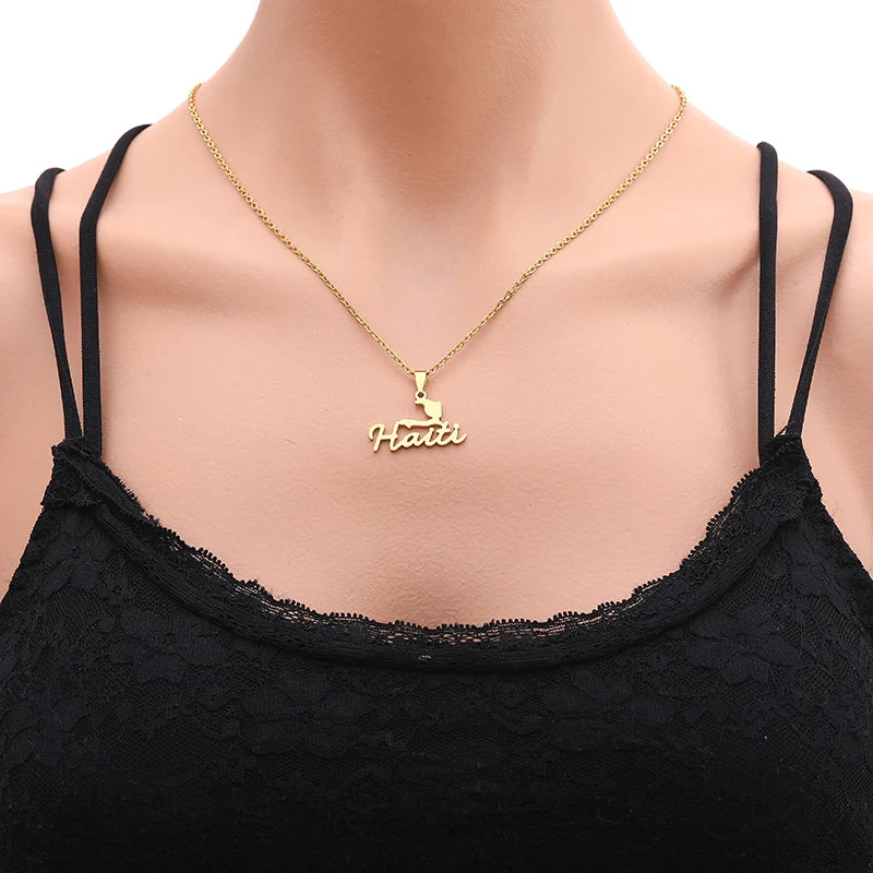 Necklace Gold color Stainless Steel