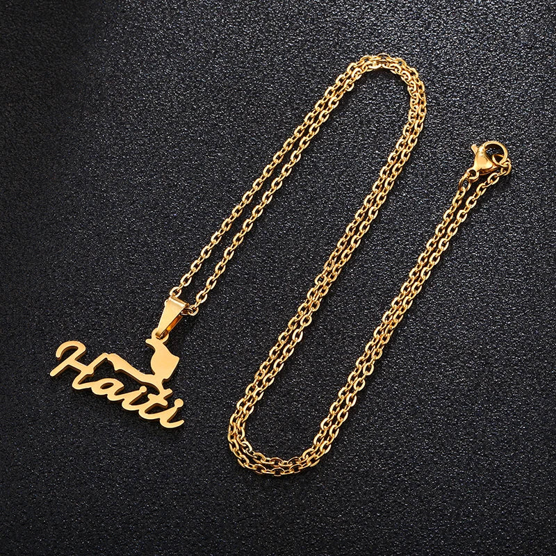 Necklace Gold color Stainless Steel