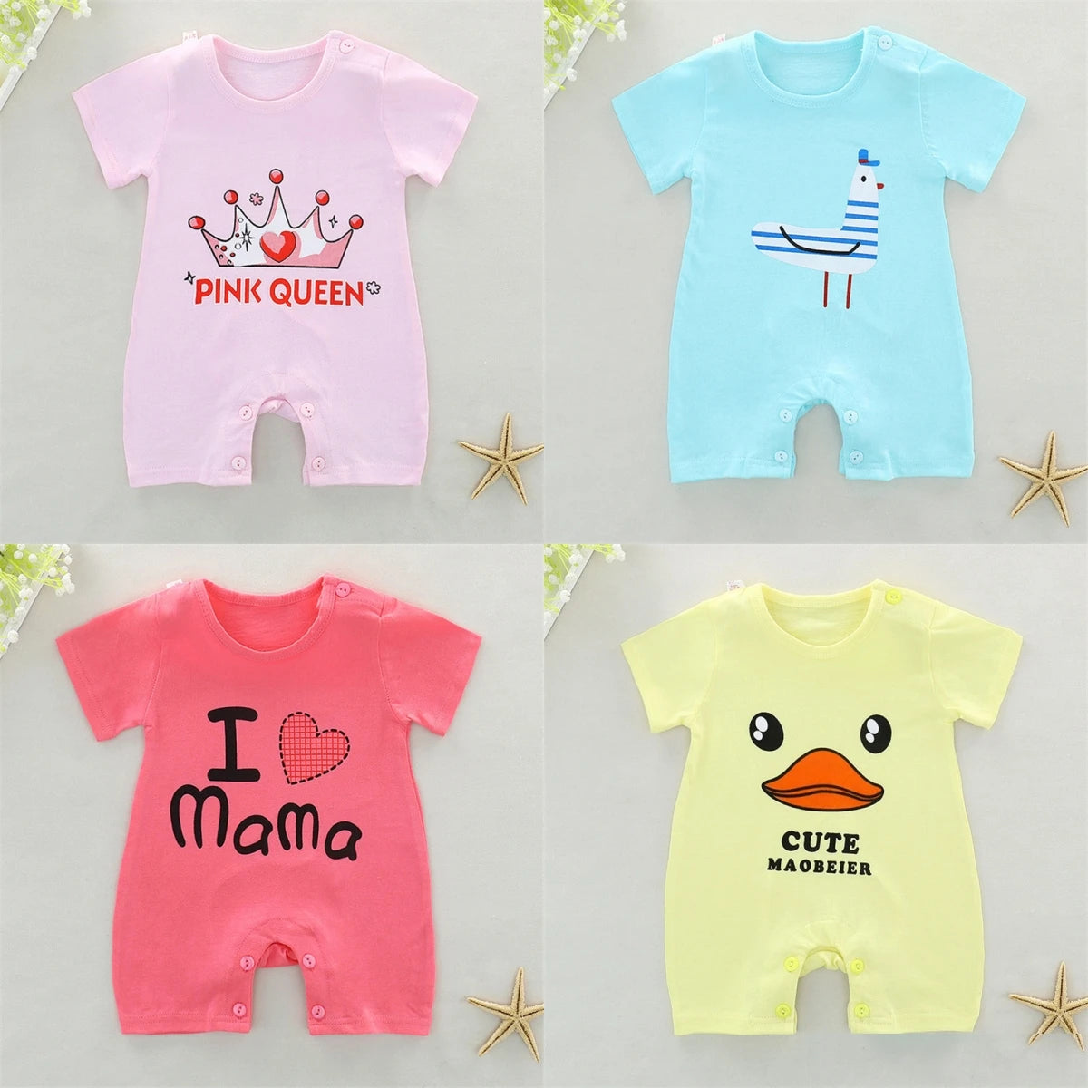 Summer Baby Jumpsuit Short Sleeved Children's Clothing