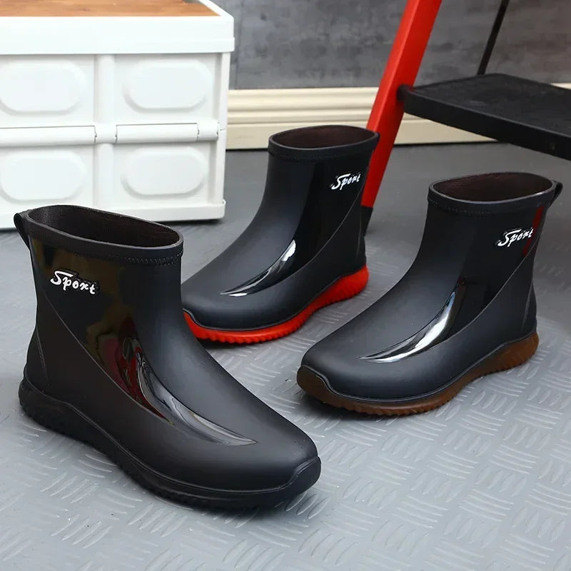 Men's Rain Boots New on-slip Waterproof Shoes