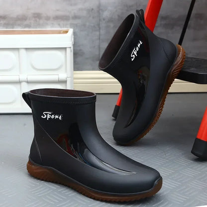 Men's Rain Boots New on-slip Waterproof Shoes