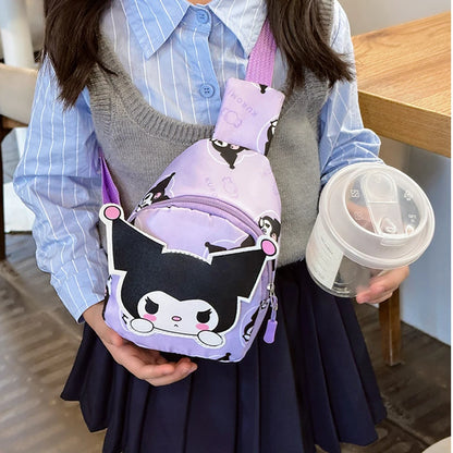 Wholesale Sanrio Bag Hello Kitty Chest Bags Cinnamoroll Backpack Cartoon Shoulder Bag Kuromi Crossbody Bag Gift Free Shipping